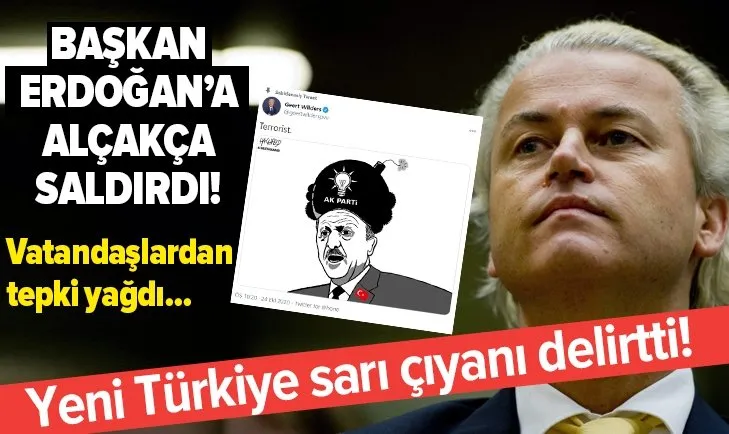 Hollanda Özgürlük Partisi Başkanı Geert Wilders’tan alçak paylaşım! Başkan Erdoğan’a ’terörist’ dedi