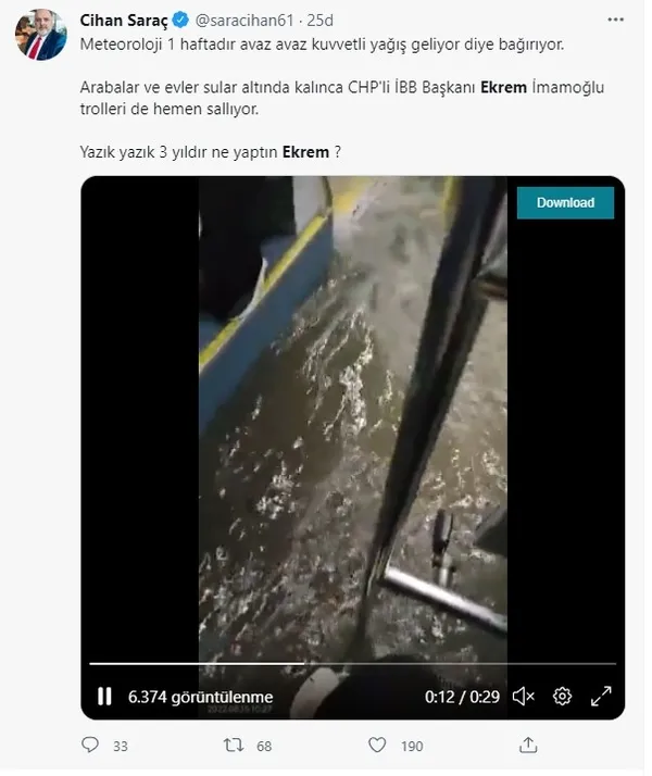 İstanbul'da aşırı yağışlar hayatı felç etti! İETT aracında akılalmaz görüntüler! Sefer iptal haberleri gelmeye başladı - 6