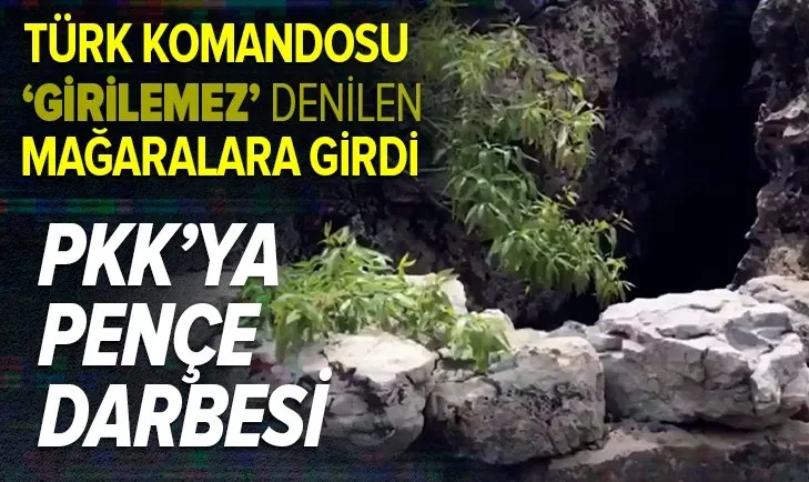 Türk komandosu Irak'ın kuzeyinde PKK mağarasına girdi