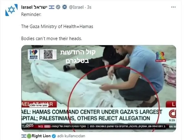 1698742525406.jpg Katil İsrail'den insanlık dışı eylem: Kefene sarılı bedeni alay konusu yaptılar - 4