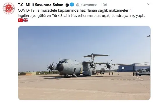 Son dakika: Türkiye'den İngiltere'ye askeri uçakla "corona virüs" yardımı - 3