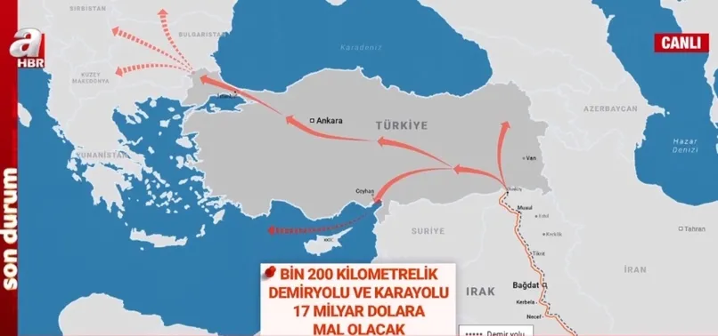 Türkiye'den alternatif rota! Basra-Nasiriye-Necef-Kerbela-Bağdat-Samarra-Musul üzerinden Türkiye