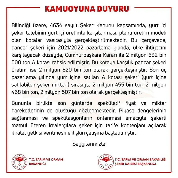 tarim-ve-orman-bakanligi-imalatcilara-ithalat-yetkisi-verilmesine-iliskin-calisma-baslatildi-1653517967810.jpg Tarım ve Orman Bakanlığından "imalatçılara ithalat yetkisi" açıklaması: Çalışma başladı - 1