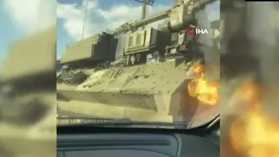 Rus tankına molotoflu saldırı!