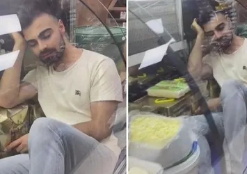 Konya'da mide bulandıran görüntü! Gıda ürünlerinin bulunduğu buzdolabına girip...