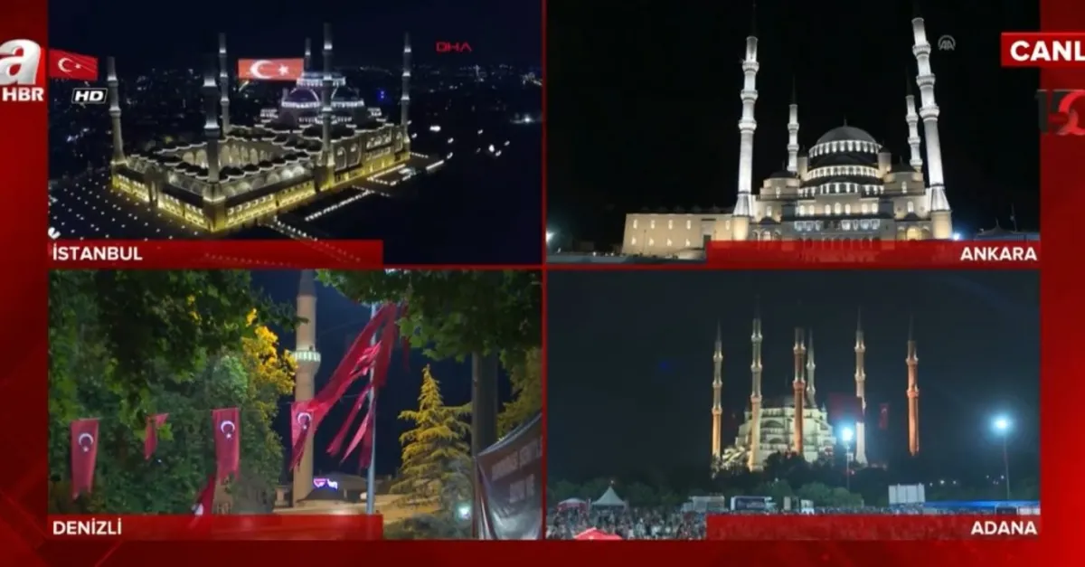 90 bin camide şehitler için selalar okundu | video
