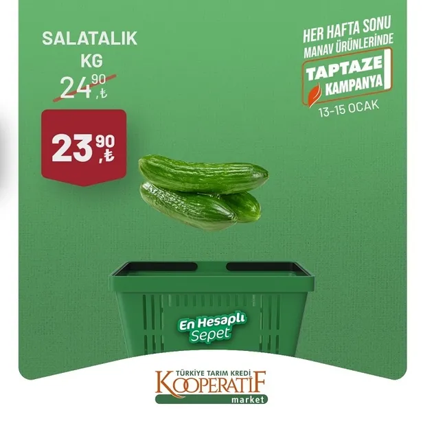 Tarım Kredi Market, 18 Ocak İndirim Kataloğu ile Müşterilerine Cazip Fırsatlar Sunuyor! Salatalık, Soğan, Limon, Çay, Türk Kahvesi ve Fazlası Uygun Fiyatlarla Satışta! - 3