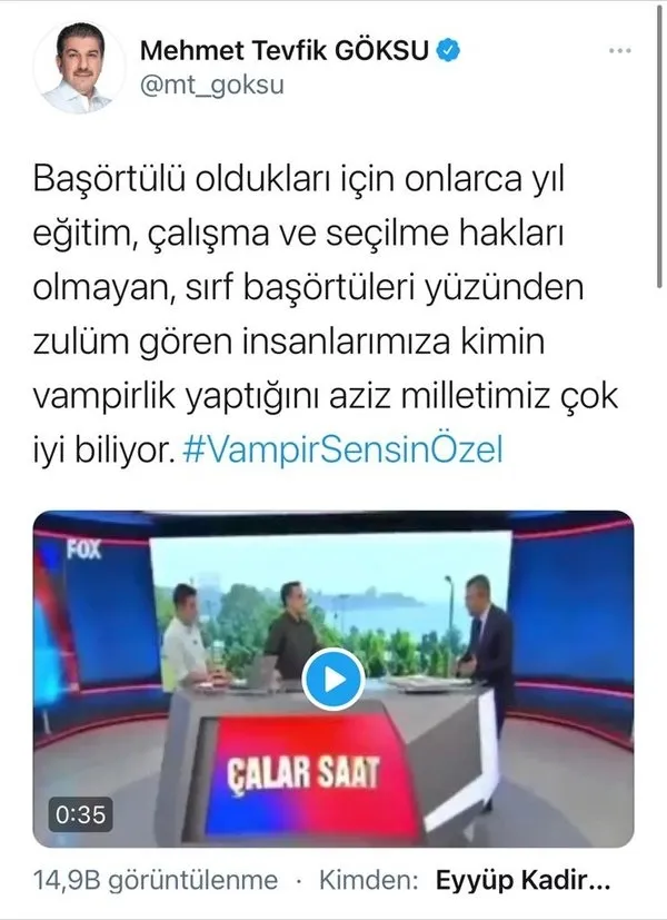Son dakika: AK Parti'den CHP'li Özgür Özel'e sert tepki! Merve Kavakcı’nın kızı Fatma Gülham Abusahanab’a "vampir" demişti - 5