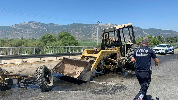Aydın'da yolcu otobüsü ile kepçe çarpıştı: 9 kişi yaralandı - 1