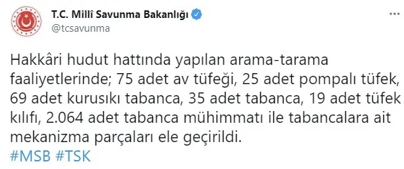 Hakkari hudut hattında mühimmat ele geçirildi - 1
