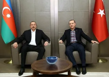 Erdoğan-Aliyev çalışma yemeğinde bir araya geldi