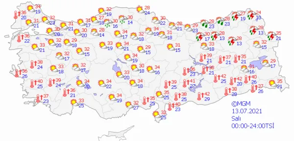 1625934228298.png Meteoroloji'den çok sayıda ile son dakika sağanak yağış uyarısı! İstanbul Ankara ve İzmir hava durumu - 7
