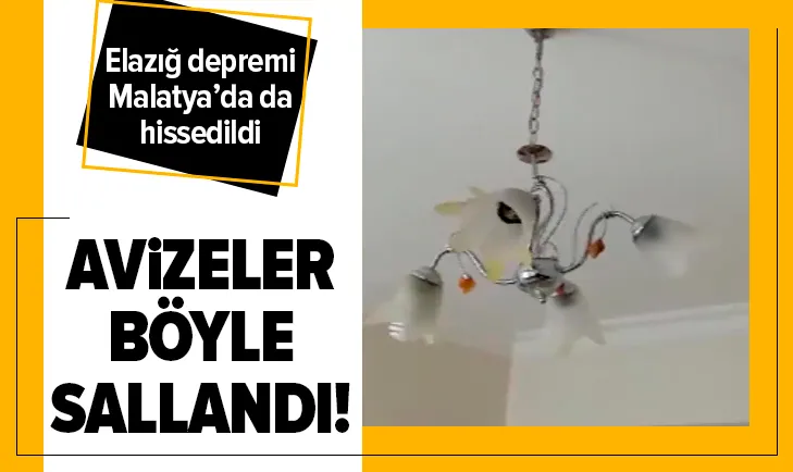 5.3 büyüklüğündeki deprem avizeleri böyle salladı