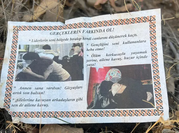 Hakkari'de askeri helikopterle dağlara atıldı! PKK'lı teröristlere 'teslim ol' çağrısı | Kürtçe ve Türkçe 2 ayrı bildiri - 3