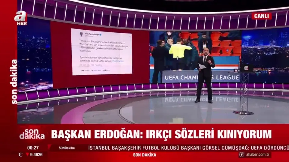 Başkan Erdoğan’dan Başakşehir’e tam destek