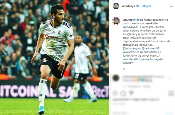 Altay Bayındır ve Umut Nayir'den koronavirüsle mücadeleye destek - 1