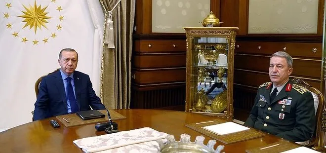 Cumhurbaşkanı Erdoğan, Hulusi Akar’la görüştü