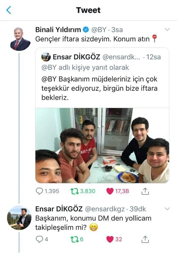 Binali Yıldırım yine gönülleri fethetti! Twitter’ı sallayan yanıt