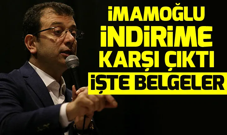 Ekrem İmamoğlu su indirimine karşı çıktı