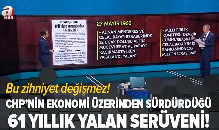 CHP'nin 61 yıldır değişmeyen ekonomi yalanı A Haber'de masaya yatırıldı