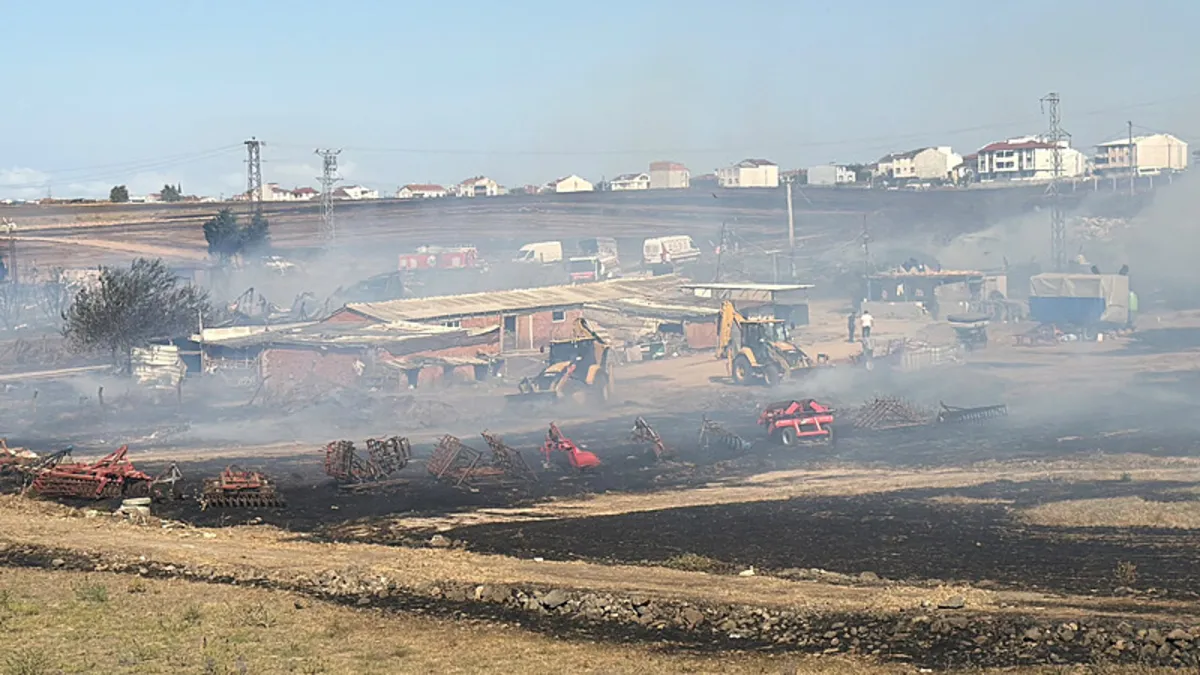 Tekirdağ'da anız yangını! 7 bin dönüm tarım arazisi yok oldu