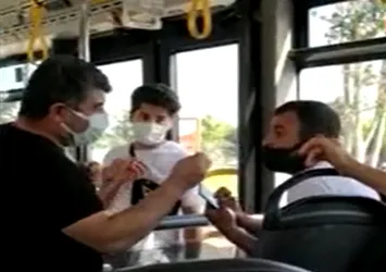 İETT otobüsünde yolcu kavgası: Maskesini burnunun altına indirince ortalık karıştı!