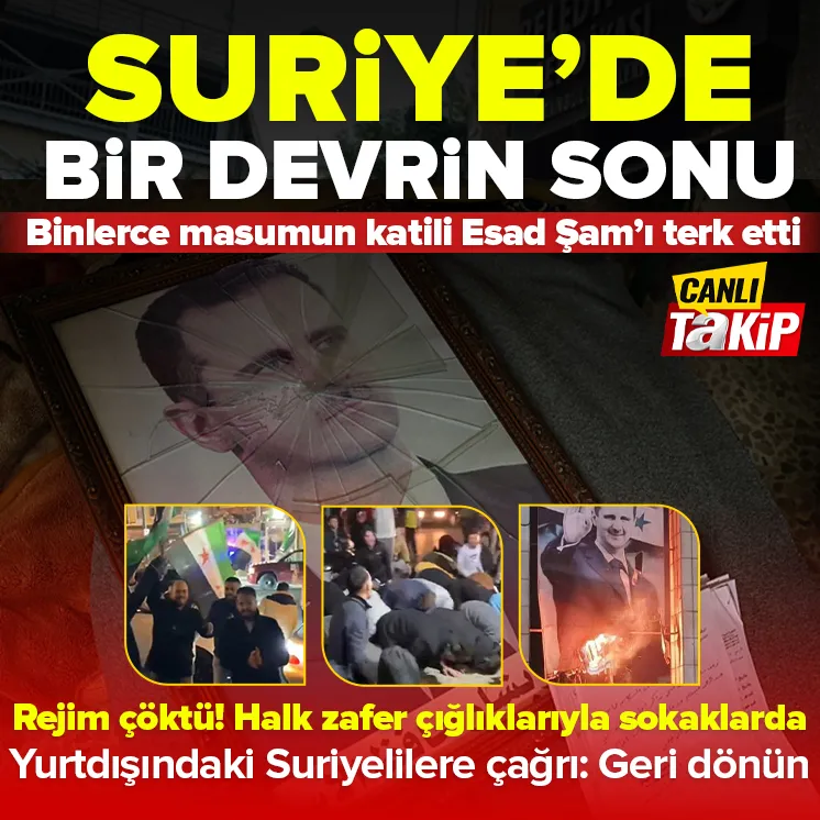 Esad Şamı terk etti rejim yıkıldı