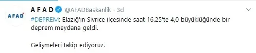 Son dakika: Elazığ'ın Sivrice ilçesinde deprem - 1