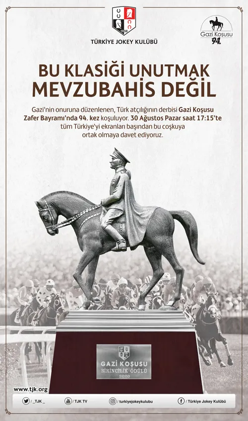 Türk atçılığının derbisi 94. Gazi Koşusu’nun kayıtları belli oldu