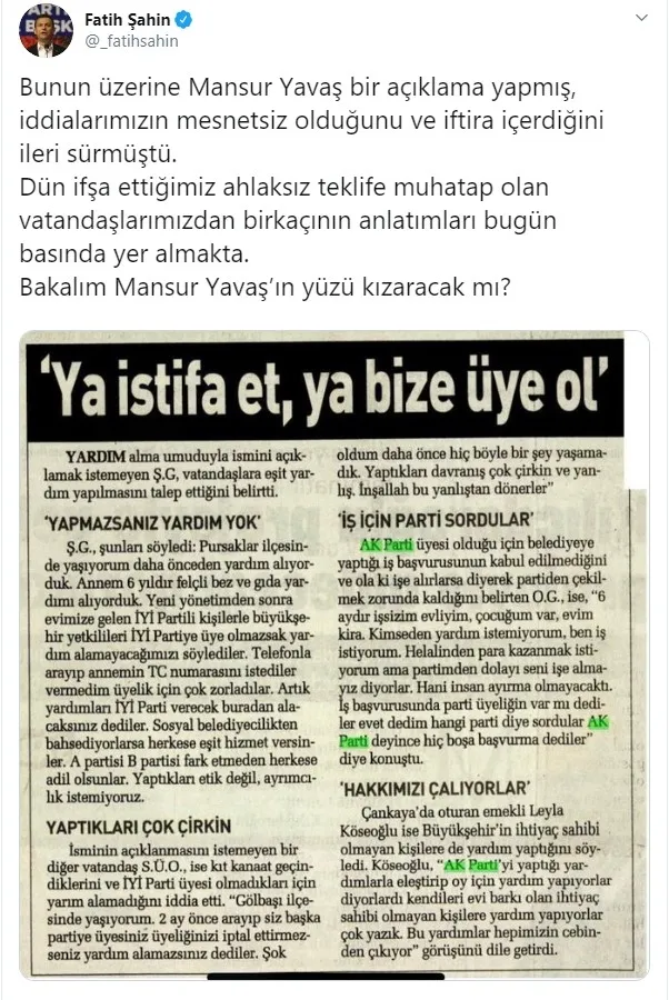 AK Parti ortaya çıkarmıştı! Mansur Yavaş bu ayıbı temizlemeli