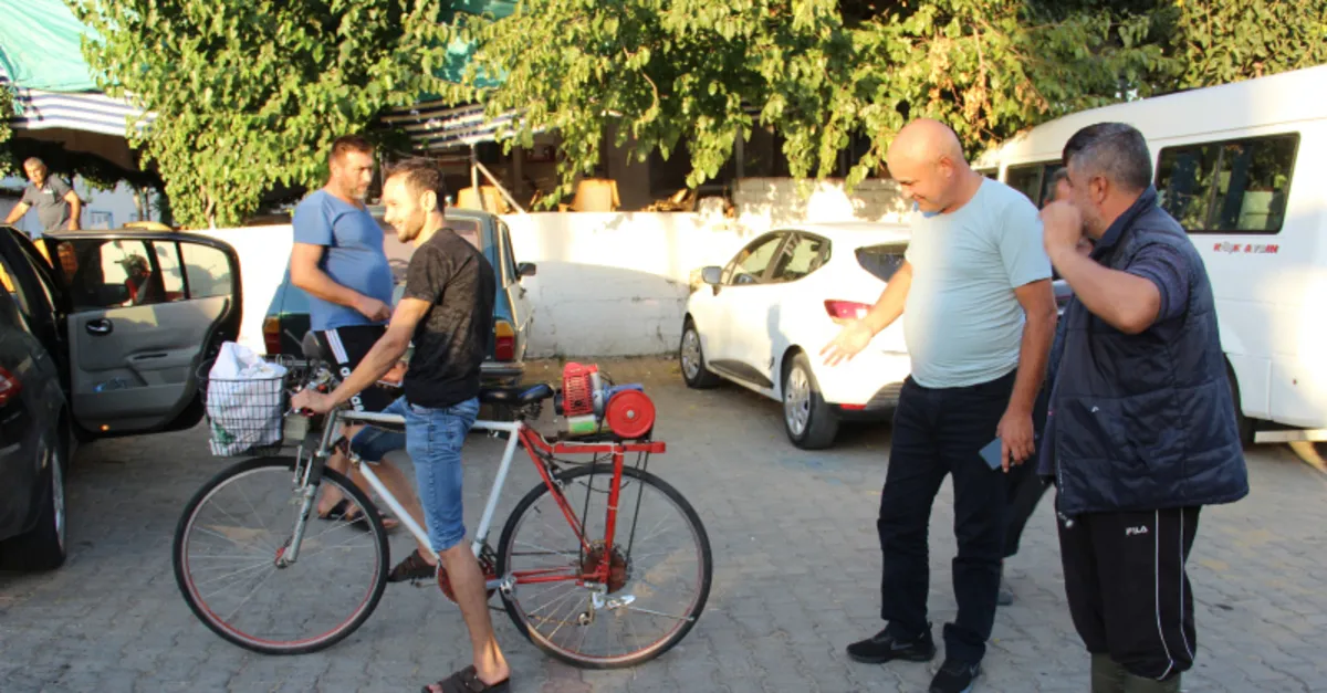 Trafik cezalarından bıkınca öyle bir şey yaptı ki! Ot biçme motoruyla...