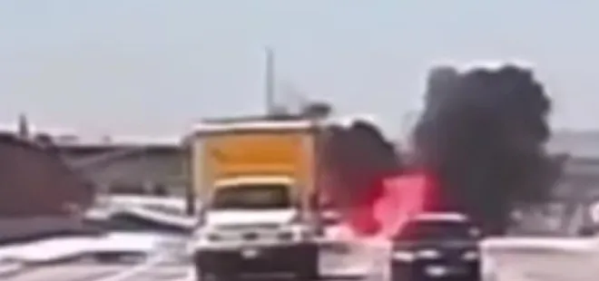 Otobana uçak düştü! ABD’de korku dolu anlar