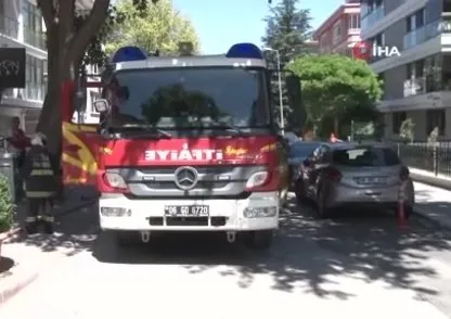 Ankara'da 3 katlı binada yangın
