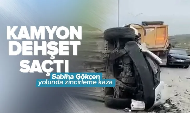 Pendik Sabiha Gökçen Havalimanı yolunda zincirleme trafik kazası: 2 yaralı