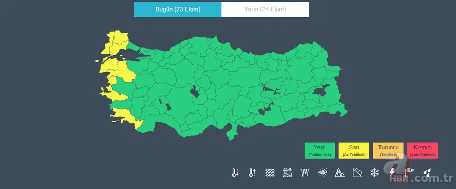 Şemsiyeleri hazır tutun! Meteoroloji 7 il için sarı kodlu uyarı yaptı: Lodos ve Arktik hava bir arada geliyor! Ege ve Marmara’da... 4