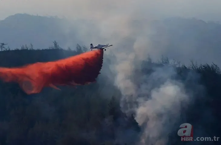 Marmaris’te orman yangını: Alevlerle mücadelede sürüyor! Şiddetli rüzgar endişesi