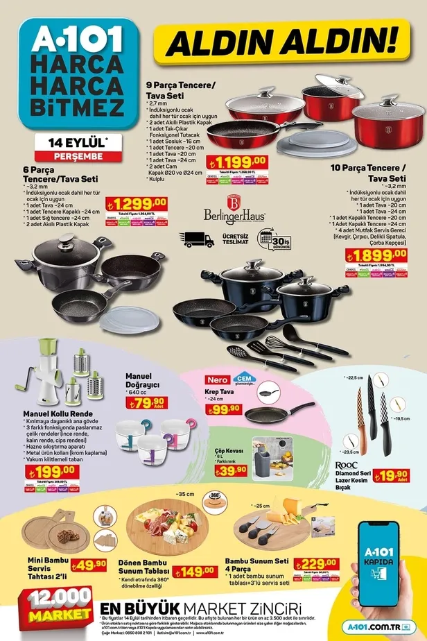 14 Eylül A101 aktüel ürünler kataloğu: A101’e 65 inç Toshiba 65 LED TV, Lenovo bilgisayar, yuvarlak fırın, 8 Litre airfryer, katlanabilir tabure geliyor