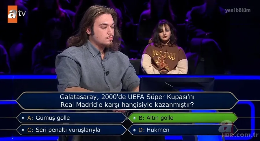 Galatasaray taraftarlarını ekrana kilitleyen anlar! Milyoner'e UEFA Süper Kupası sorusu damga vurdu | Joker kullandı 6