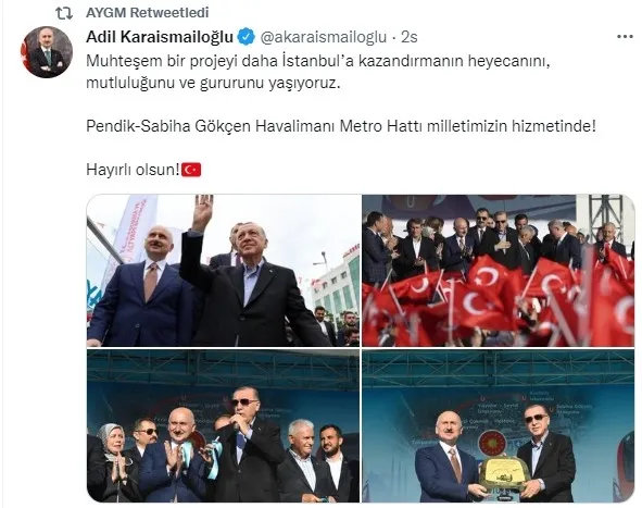 İBB Başkanı Ekrem İmamoğlu hükümetin Sabiha Gökçen Havalimanı Metrosunu sahiplendi