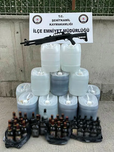 Gaziantep’te 400 litre sahte alkol ele geçirildi! 1 kişi gözaltında
