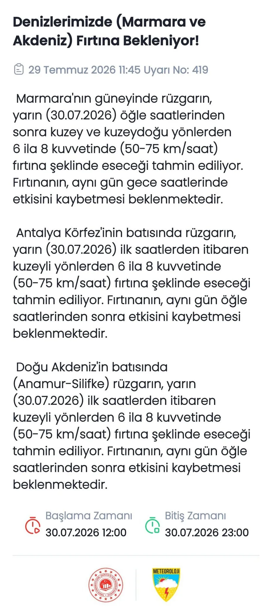meteorolojiden-pes-pese-uyarilar-rip-akintisi-kuvvetli-ruzgar-ve-yangin-riski-1785333451964.jpg Marmara’nın güneyi ile Antalya Körfezi ve Anamur-Silifke arasında 30 Temmuz’da saatte 75 kilometreye ulaşan fırtına bekleniyor. (Görsel: MGM)