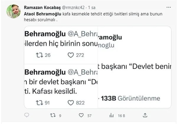 CHP’nin kadrolu şairi Ataol Behramoğlu’ndan devlet erkanına tehdit!