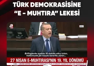 TÜRK DEMOKRASİSİNE “E- MUHTIRA” LEKESİ