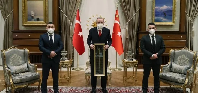 Başkan Erdoğan Avusturya’daki terör saldırısında kahraman olan iki Türk’ü kabul etti