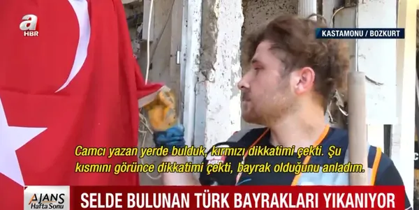 Kastamonu'da asker ve vatandaş çamur temizliği yapıyor! Kur'an-ı Kerim bulundu duygulu anlar yaşandı! A Haber böyle görüntüledi - 5