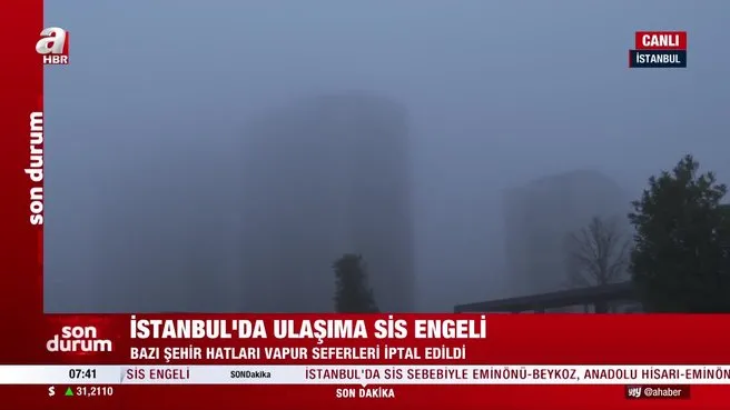 İstanbul’da ulaşıma sis engeli!