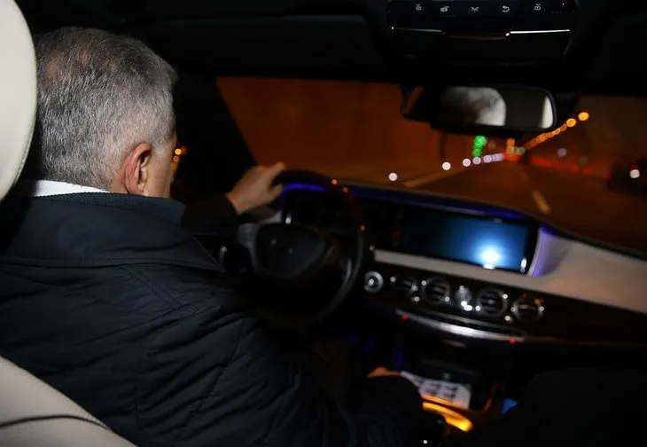 Başbakan Yıldırım Gemlik-Bursa otoyolundan makam aracı ile geçti