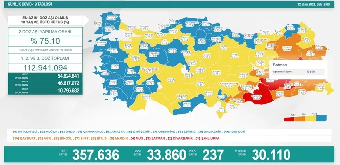 SON DAKİKA | Sağlık Bakanlığı vaka ve vefat tablosu (15 Ekim 2021) - 5