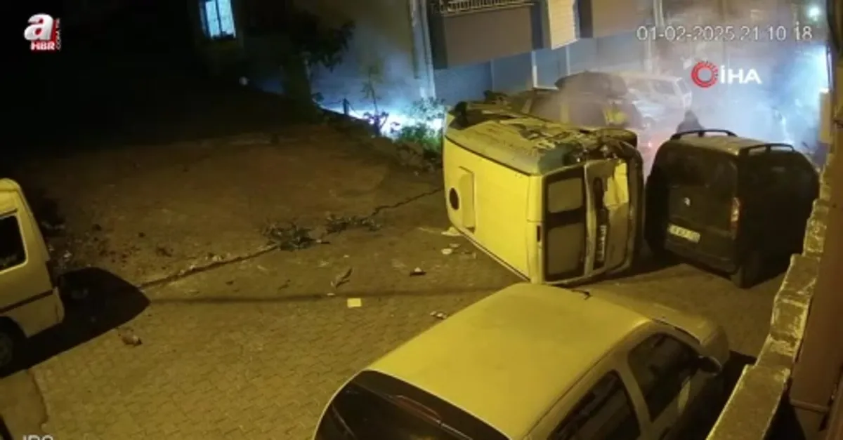 Kaza anı güvenlik kameralarına yansıdı