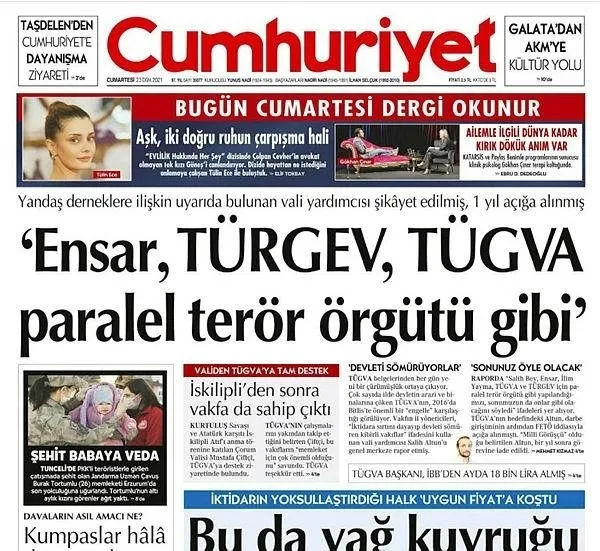 Son dakika: Cumhuriyet Gazetesi TÜGVA'yı hedef almıştı! Yalan manşete tekzip de manşetten - 3